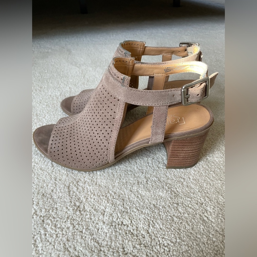 Franco Sarto open toe bootie’s gently worn size 8